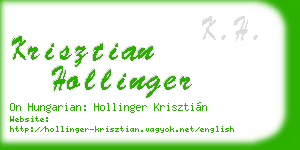 krisztian hollinger business card